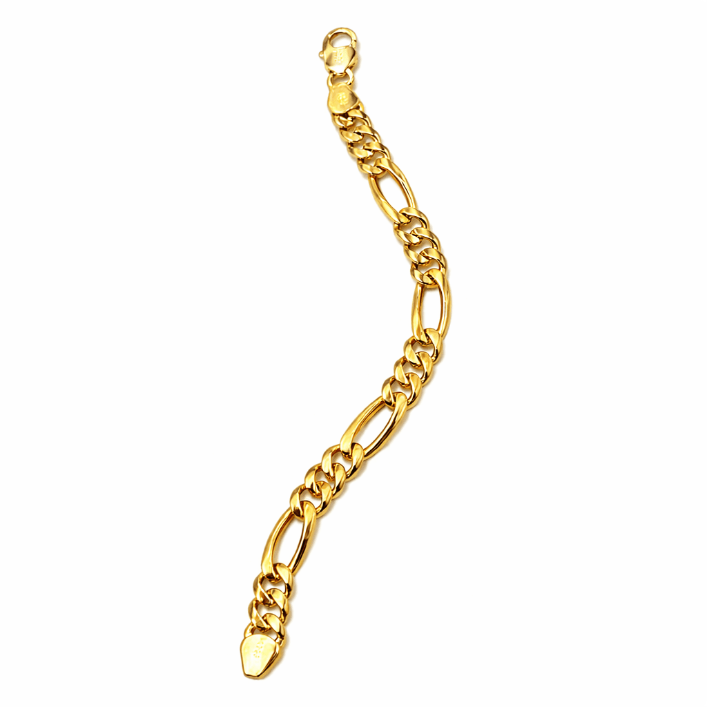 Figaro Silver Bracelet Golden CIA18