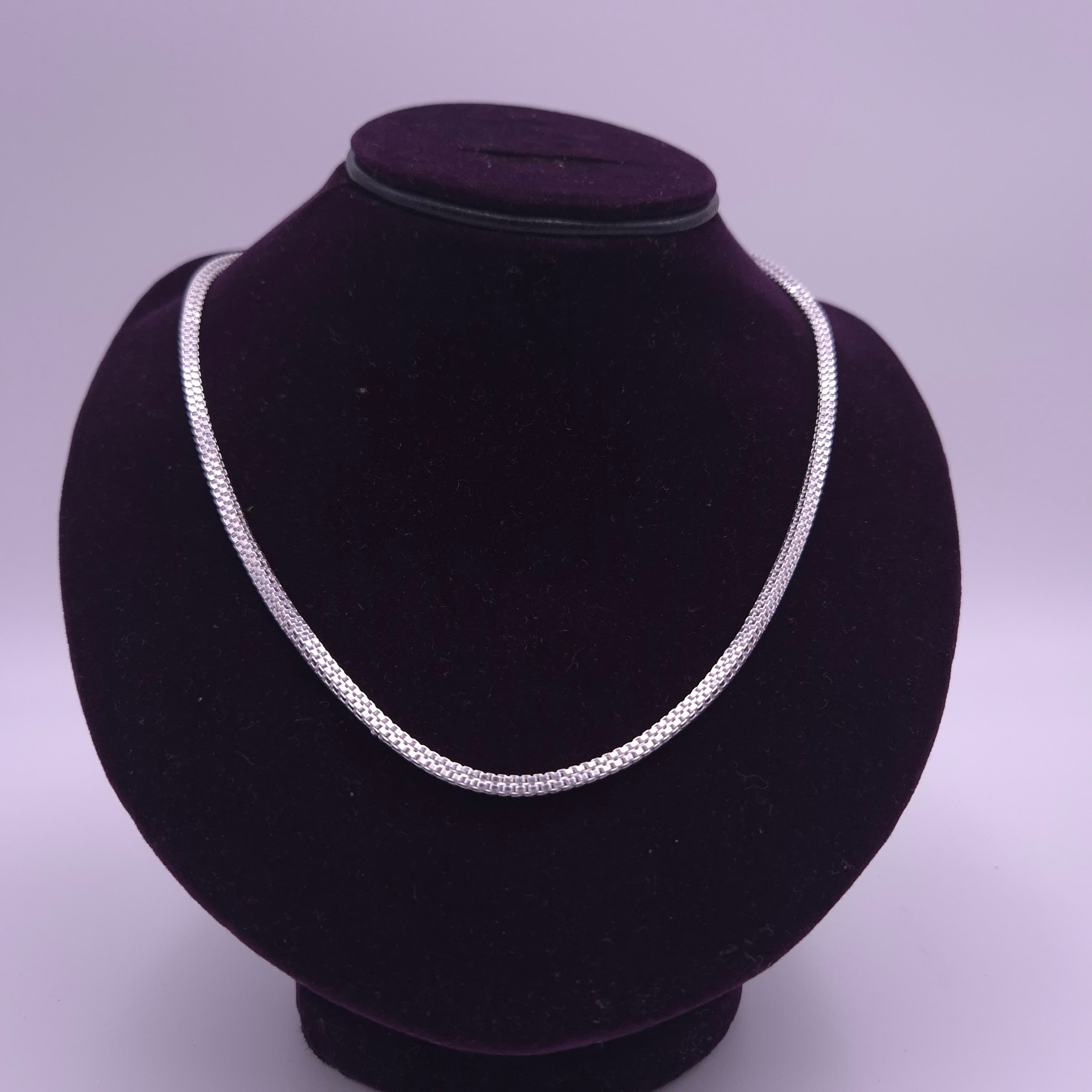 Premium 92.5 sterling silver box chain with a sleek square-link design (CSG109)