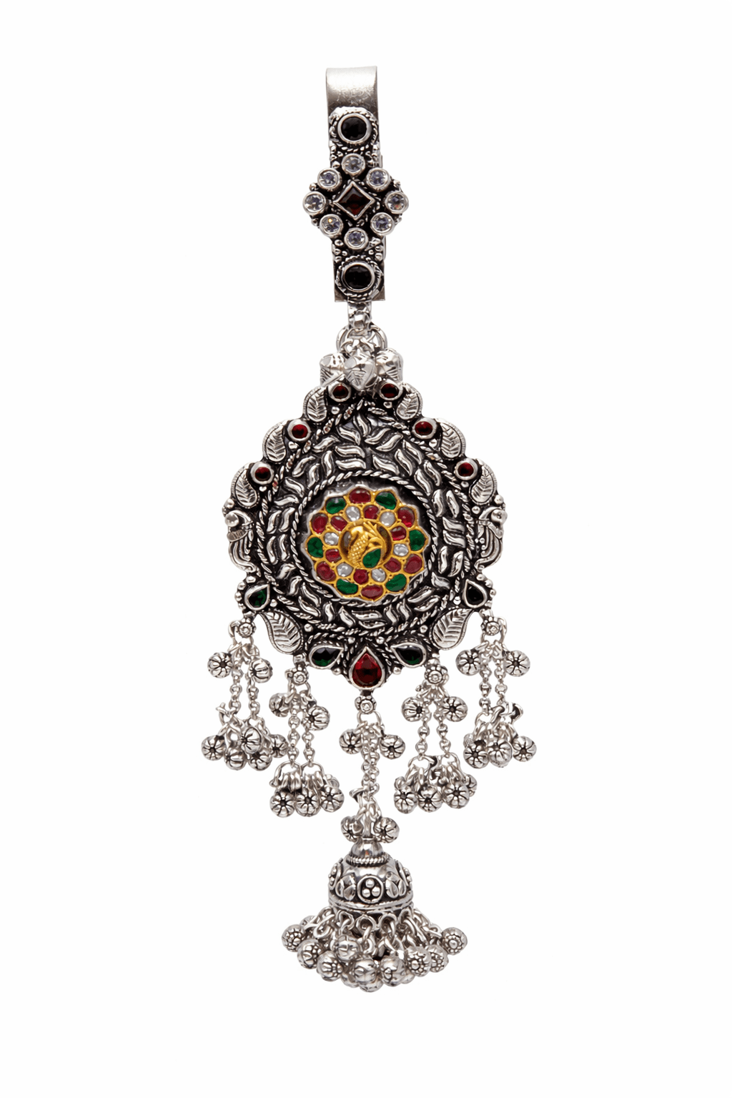 Antique Oxidised Silver Peacock Zuda (ZD6)