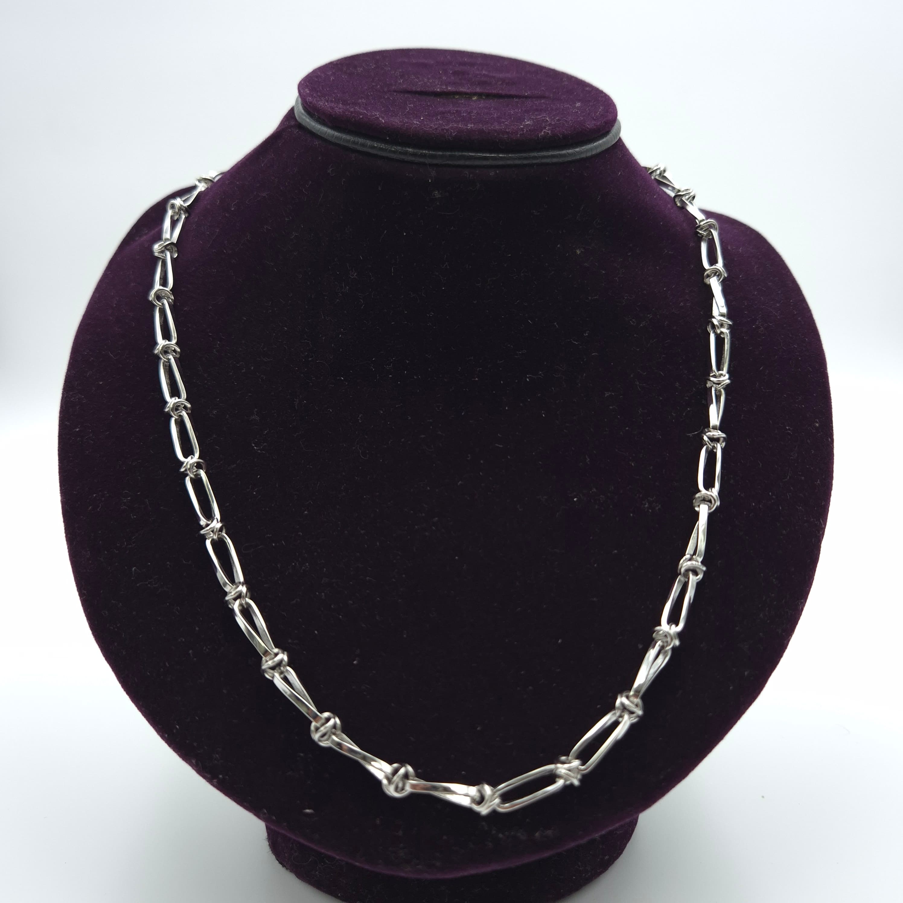 Modern Elongated Link Sterling Silver Chain (CIS46)