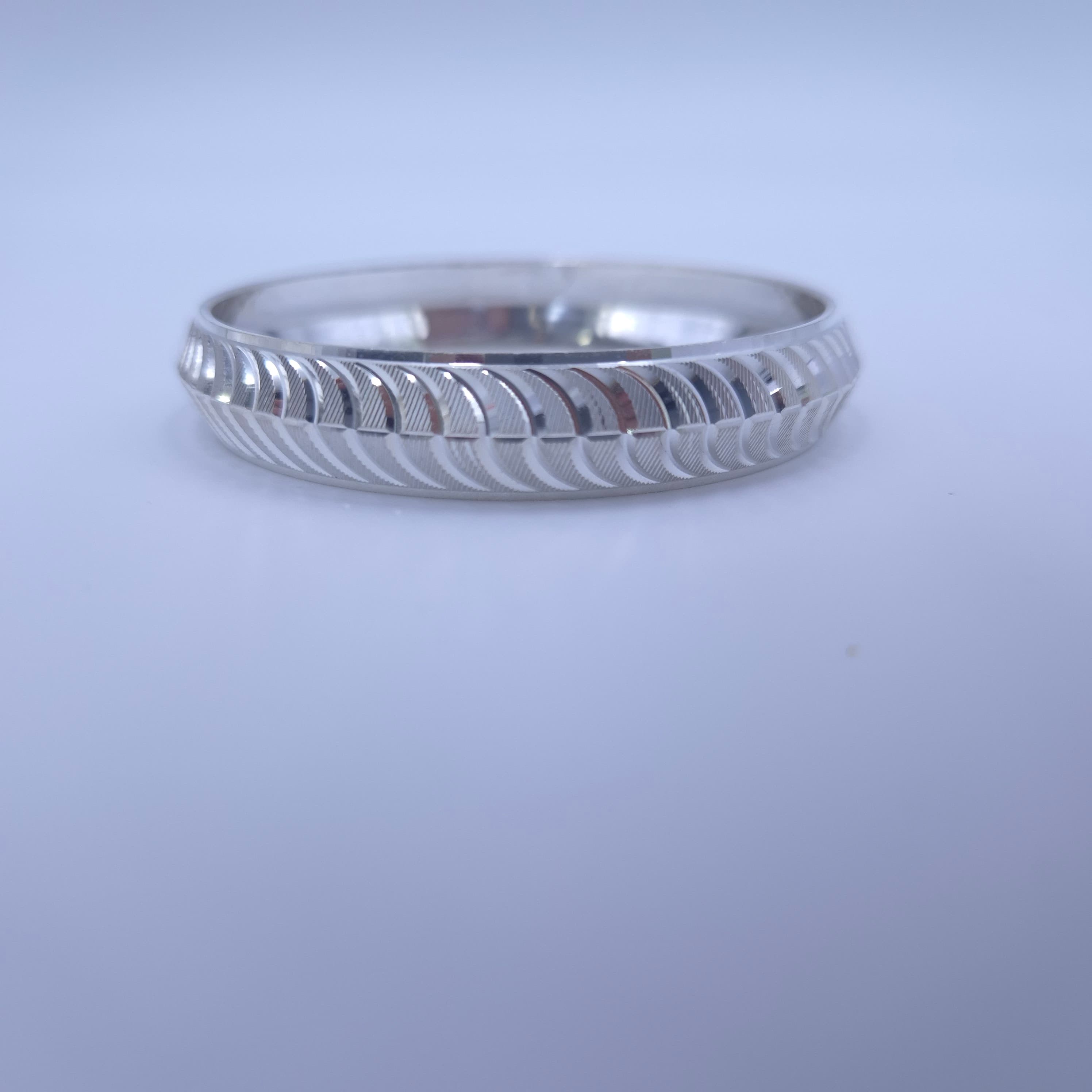Wave Cut Designer Silver Kada KM2