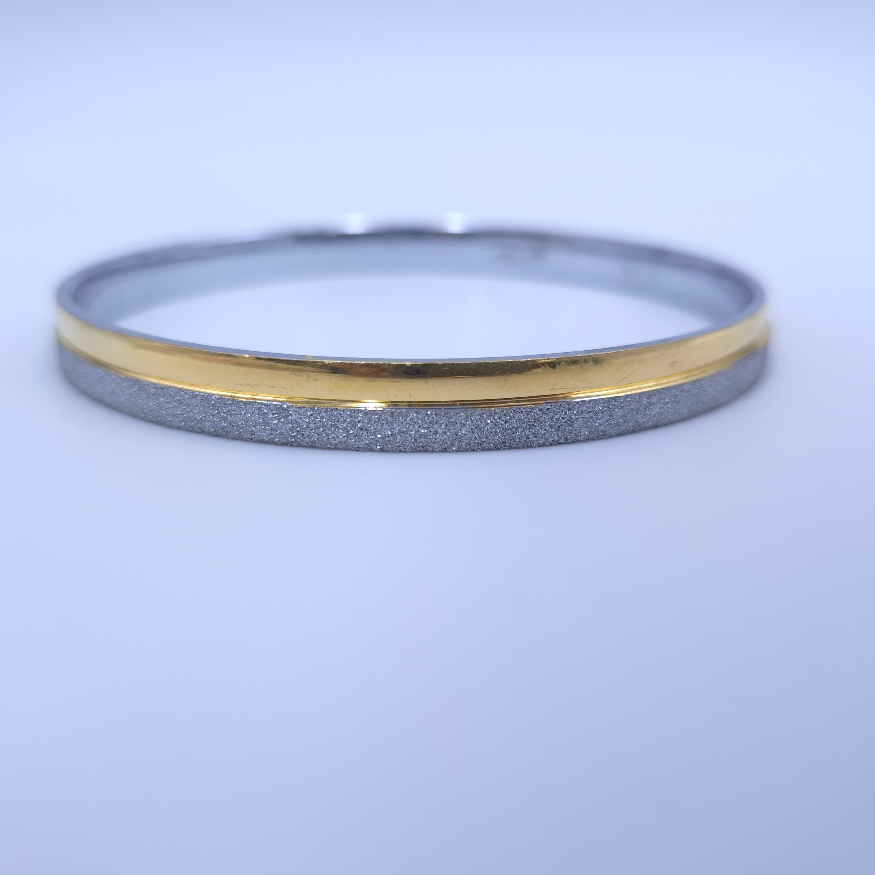 Minimal Dual Tone Sparkle Silver Kada HMSK22