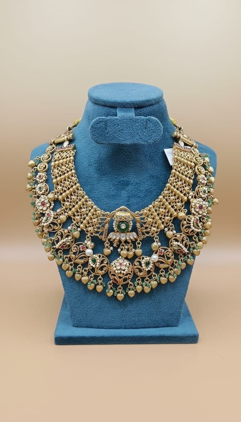 NECKLACE RAJWADI SILVER  (NS-22)