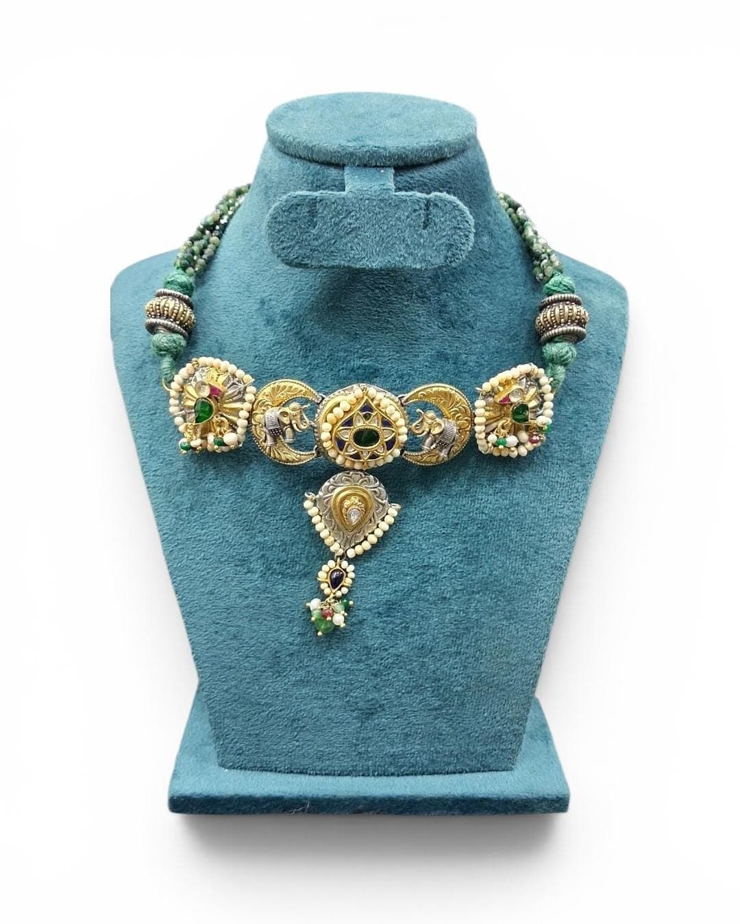 NECKLACE RAJWADI SILVER  (NS-51)